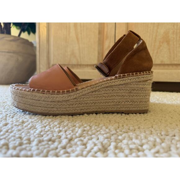 Soludos Ankle Strap Arizona Leather and Tan Platform Sandal - Picture 9 of 9